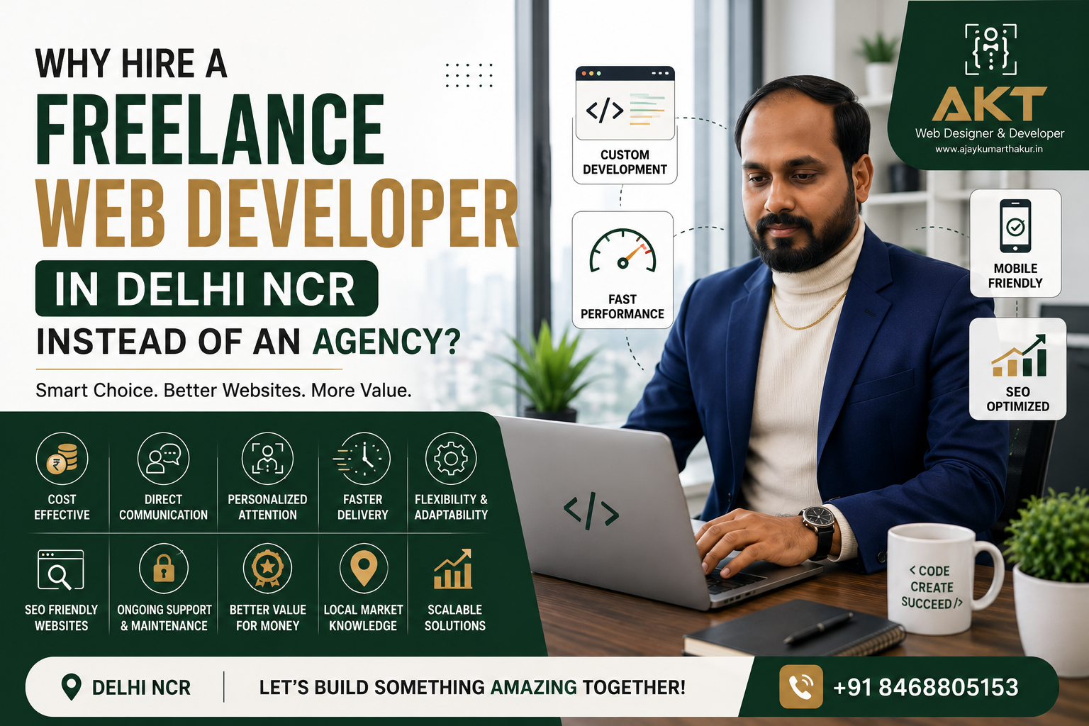 Why Hire a Freelance Web Developer in Delhi NCR Instead of an Agency?