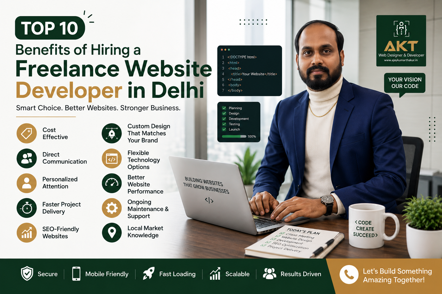 Top 10 Benefits of Hiring a Freelance Website Developer in Delhi